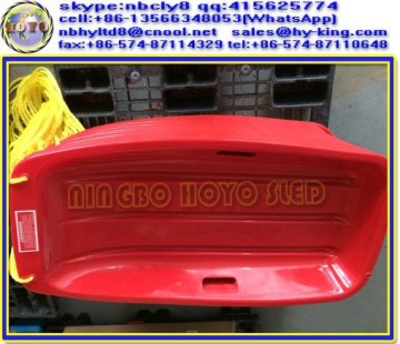 Red plastic sledding kids , plastic sledding for kids , cheap plastic pack sled for sale