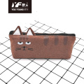 Cute cat style canvas pencil case