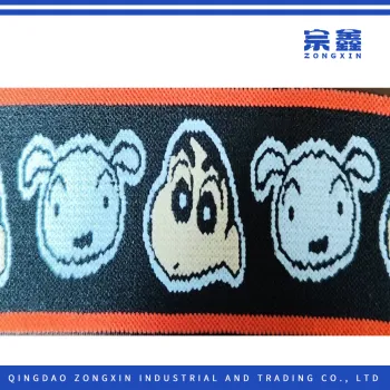 Anime Inspired Jacquard Elastic Band with Contrast Trim