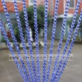Rideau de perles de cristal de fenêtre / porte décorative bleu clair