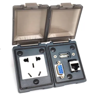 Multi panel socket combination RJ45 Jack and D-SUB