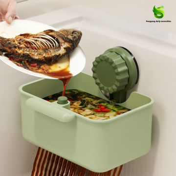 Kitchen Sink Rotating Suction Press Drain Basket