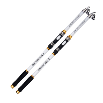 Asta di pesca del mare telescopico portatile - Asta di filatura ultraleggera con sacchetto di stoffa in fibra di vetro