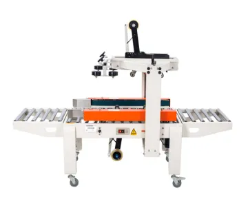 Carton sealing machine with side conveyor