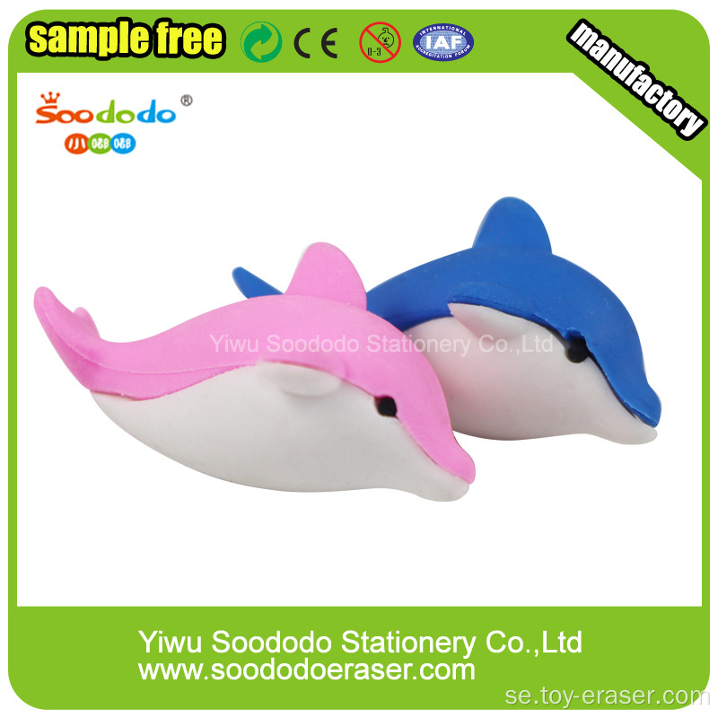 Pussel Dolphin suddgummin Animal Rubber Set Eraser