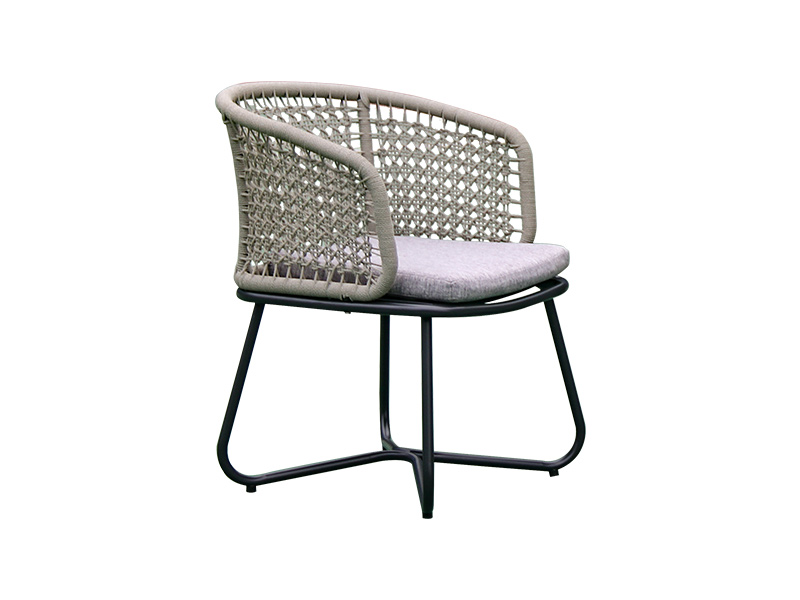 Textilene Fabric Aluminum Arm Dining Chair