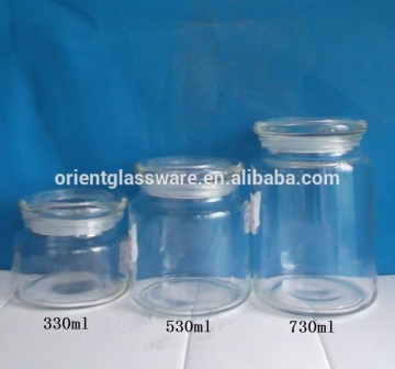 330ml 530ml 730ml promotional glass candle wax candy jar