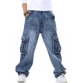 Blue Wide Leg Jeans Wholesale