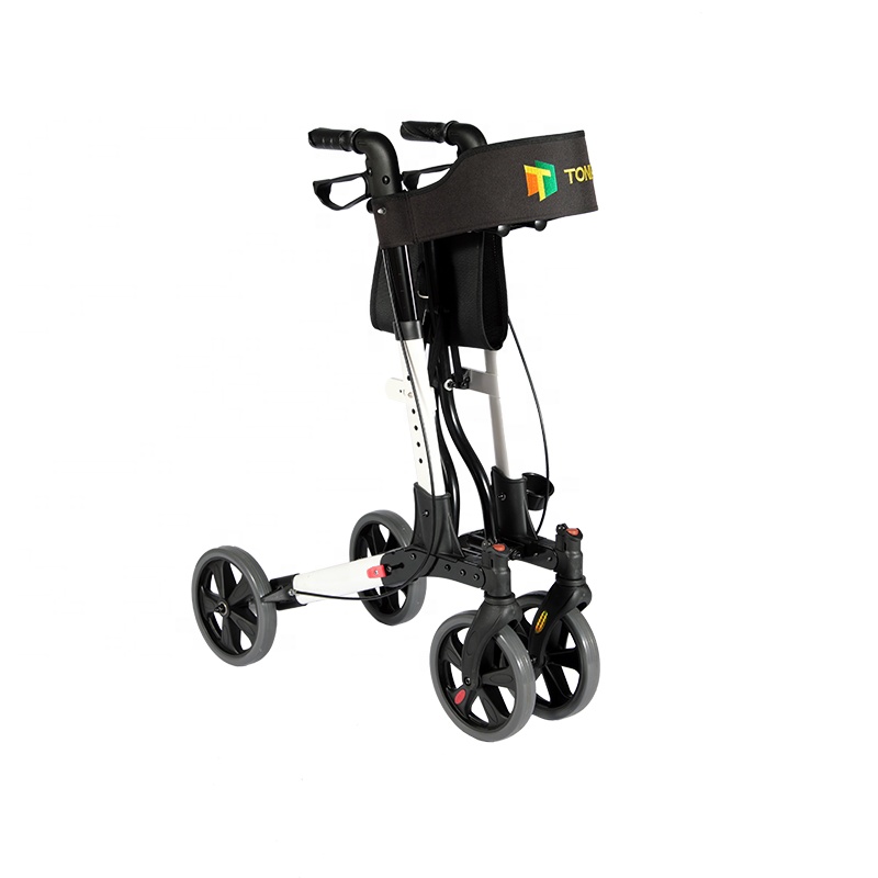 Europeisk stilfällbar funktionshindrad aluminium Rollator Ralker med säte för äldre TRA01B