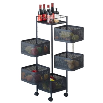 Rotating Snack Food Storage Rack with Wheels - New Design