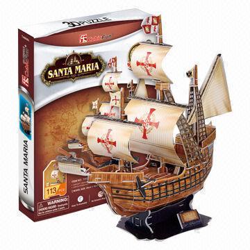 Sailing Boat Model, Santa Maria Ancient Jalor with EN71 Certificate