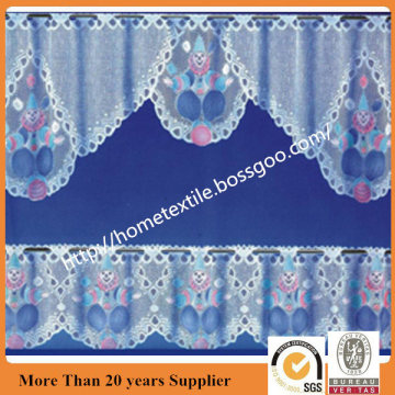 Printed Lace Kitchen Curtain Valance Set