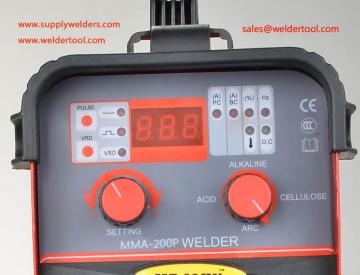 China Fabricante profesional inversor DC Pulse MMA soldador maquinaria de soldadura mma200p