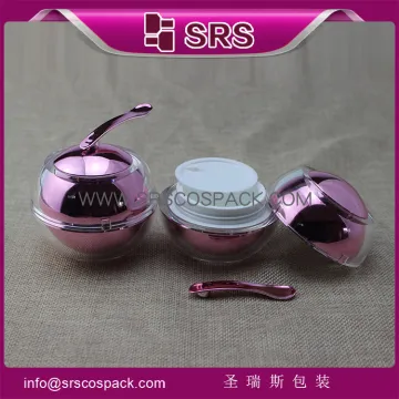 SRS free sample ball shape acrylic 50g skincare eco friendly cosmetic jars