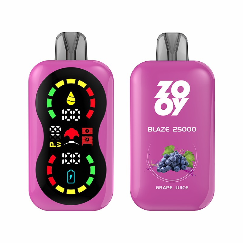 Zooy-Blaze-25000-25K-Puff-Adjustable-Power-Airflow-Disposable-Vape-Full-Smart-Screen-Vape-with-Grape-Juice-Flavor-in-EU-Vape-Shop