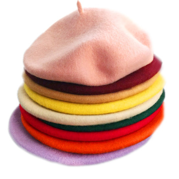 Wholesale Multicolor Cashmere Octagonal Beret Hat for Women