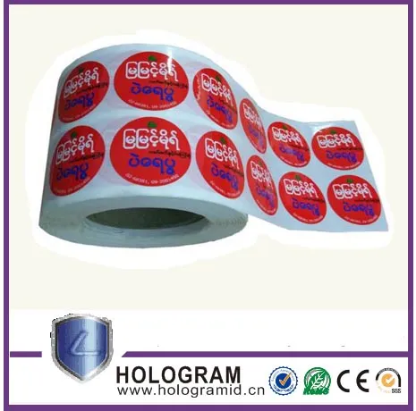 custom printing roll sticker adhesive paper sticker waterproof round logo sticker