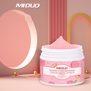 OEM Factory Wholesales: 200G Peach Natural Fragrance-Free Body Exfoliating Scrub