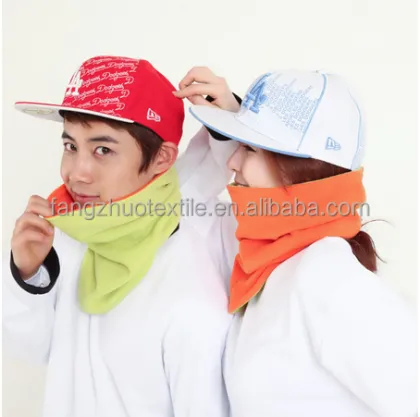 100 polyester scarf outdoor sports polar fleece knitted neck warmer
