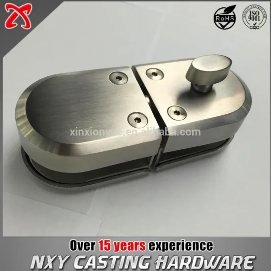 Double side glass door lock