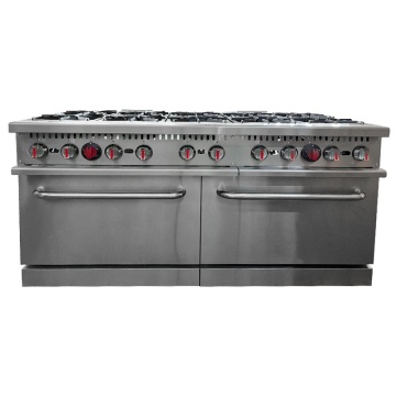 Commercial Gas 4/6 Burner Cooking Range with Oven