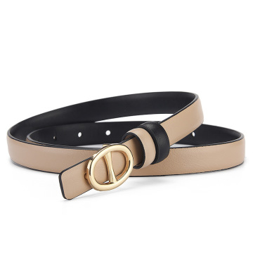PU Leather Double Metal Ring Belt for Wedding Party