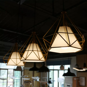 Modern Hanging LED Lamp Crystal Iron Pendant Chandelier Light for Home Decor