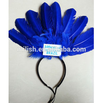 party Carnival cheap blue feather headbands MPA-0192