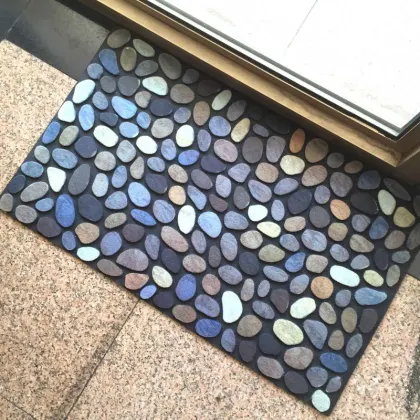 Apache Mills Mohawk Masterpiece Recycled Rubber Pebble Stone Rock Flocked Door Floor Mats: Eco-Friendly and Stylish Flooring Solutions