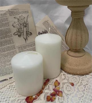 Wholesale white pillar candle custom multiple sizes