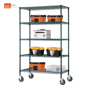 1000lbs Green Epoxy Heavy Duty Wire Shelving Rack