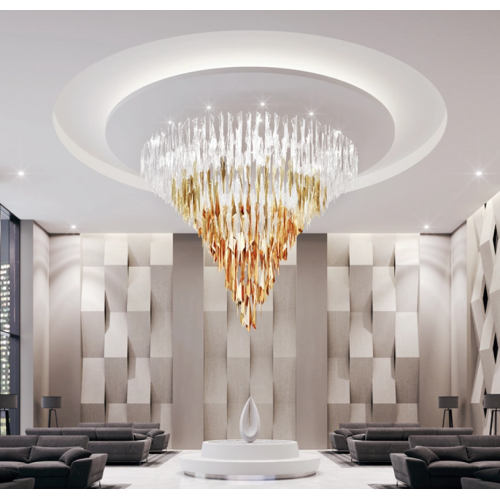 Hotel crystal chandelier used in the lobby