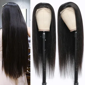 HD Virgin Brazilian Human Hair Lace Front Wig Straight Raw Brazilian Human Hair Wigs For Black Women,Front Lace Wig Human Hair