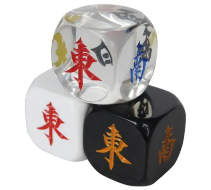 Good quality 30MM polyresin crystal mahjong dice