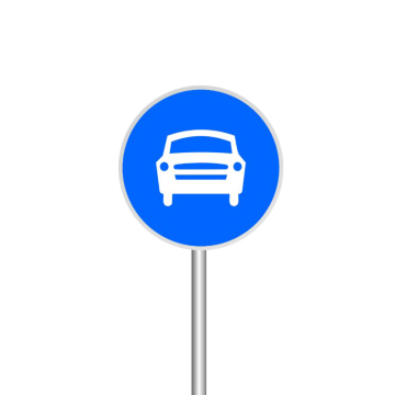 Motor vehicle lane sign watch out for cars