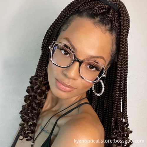 Wholesale Hot Sale: 1054 New Fashion Acetate Eyeglasses Frames with Blue Light Blocking for Optical Eyeglasses