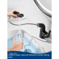 Matte black pull down long mouth basin faucet