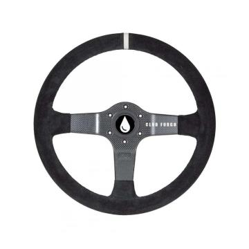 Black leather custom logo custom stitching steering wheel