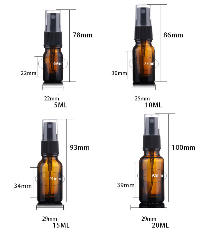 amber spray bottles