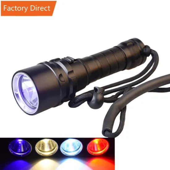Small UV LED Underwater Scuba Diving Flashlight Torch