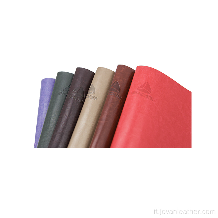 Pelle pu stampata a caldo personalizzata per notebook