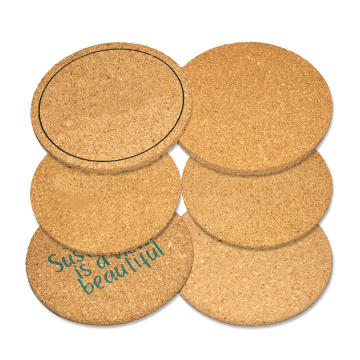 Professional White Cork Coasters - 1cm Thick Bread Coasters for Restaurants and Bars