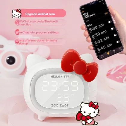 Cute Smart 2022 Girl Bluetooth Alarm Clock with Nightlight