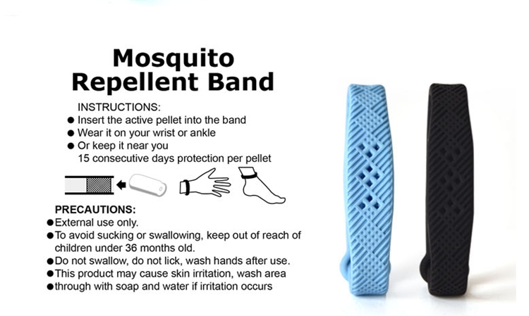 Natural Essential Oil Custom Silicone Anti-mosquito Strap