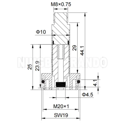 Solenoid Armature for MSF Dual-Flow Fuel Dispenser Valve