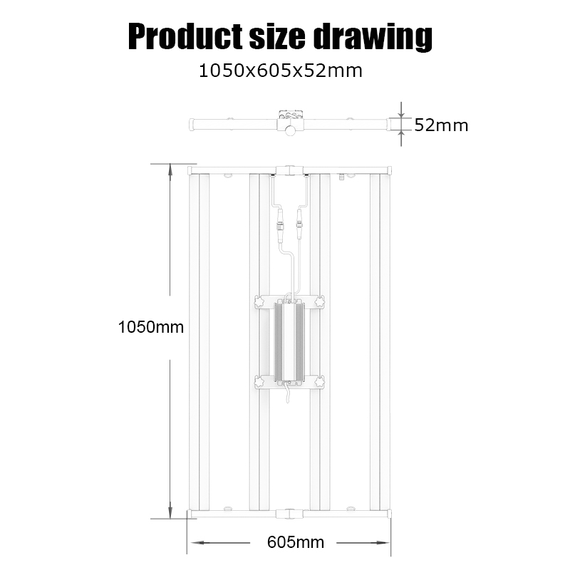 400W 스파이더 바 전체 스펙트럼 실내 성장 조명