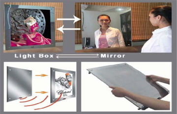 Single Face Outdoor Advertising Display Led Magic Mirror Light Box Laser Engraving