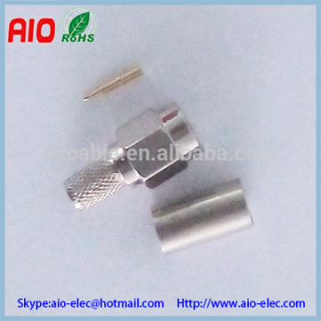 nickel plated crimp type SMA male micro-strip RF connector for RG58