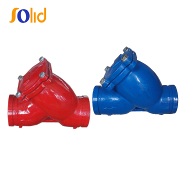 FM\/UL Grooved end Y type strainer with SS304 screen, PN10, PN16, PN25, 10K, 125LB