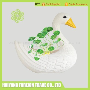 2016 hot sale plastic Swan Flowerpot christmas decorations (small size)